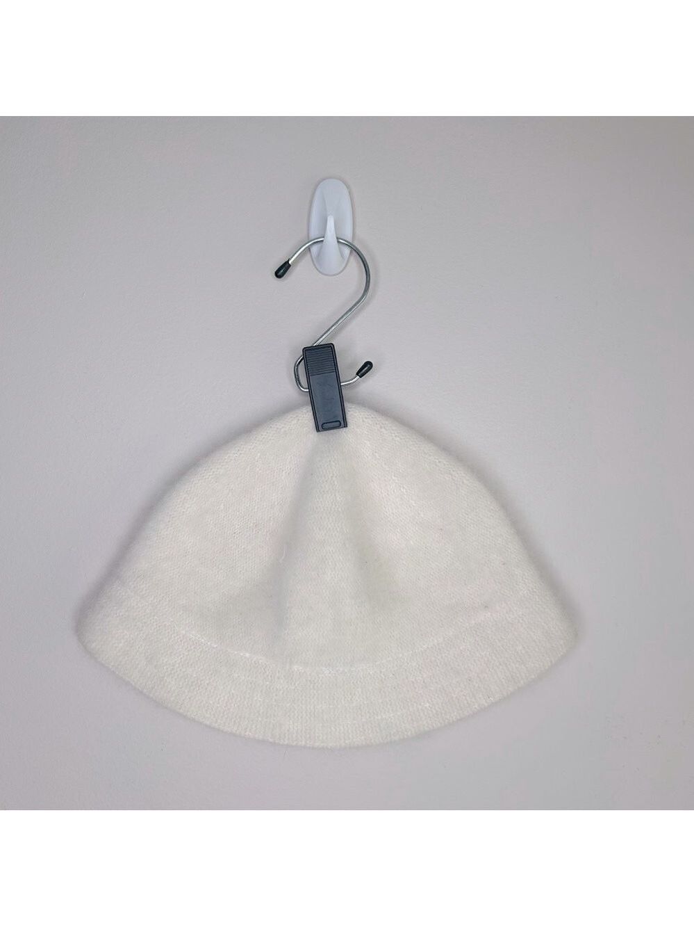 Women's Ivory Angora Wool Blend Cloche Hat
